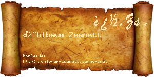 Öhlbaum Zsanett névjegykártya